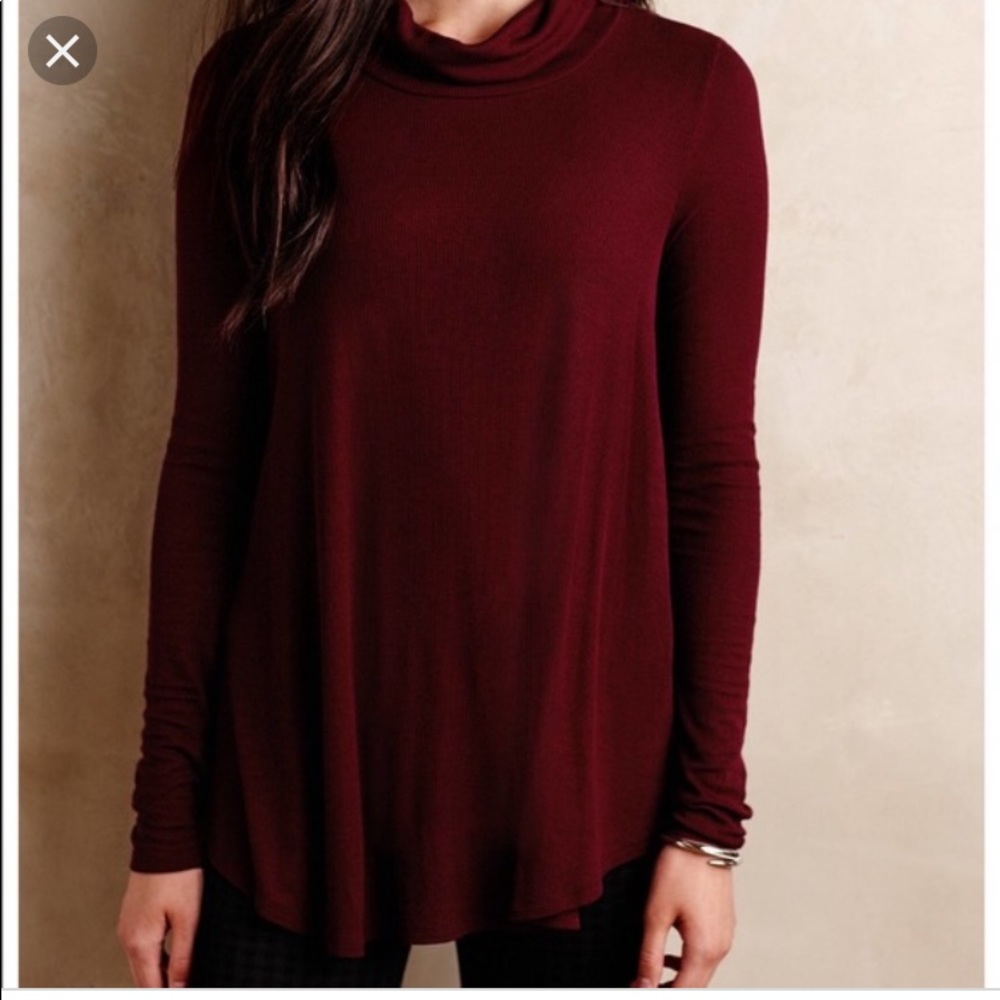 Anthropologie deletta turtleneck swing top.